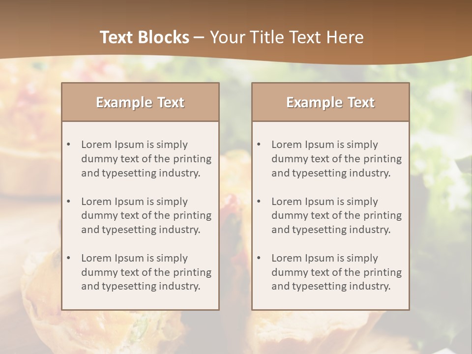 Vertical Vegetarian Food Mini Pie PowerPoint Template