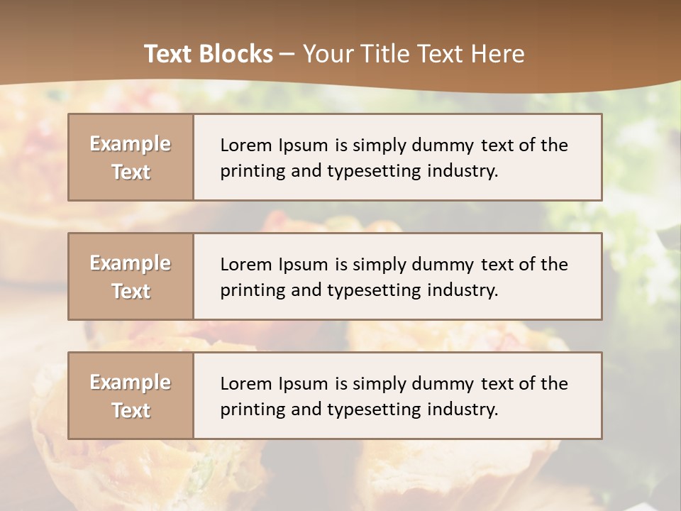 Vertical Vegetarian Food Mini Pie PowerPoint Template