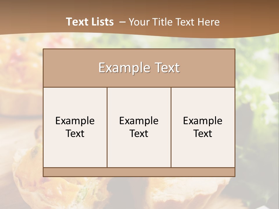 Vertical Vegetarian Food Mini Pie PowerPoint Template