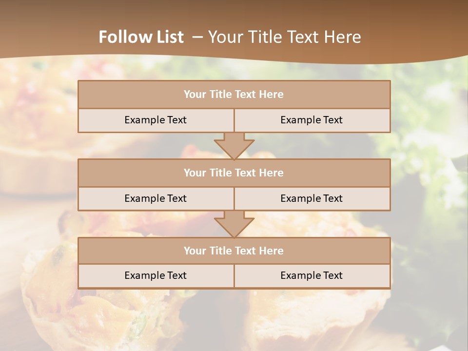 Vertical Vegetarian Food Mini Pie PowerPoint Template