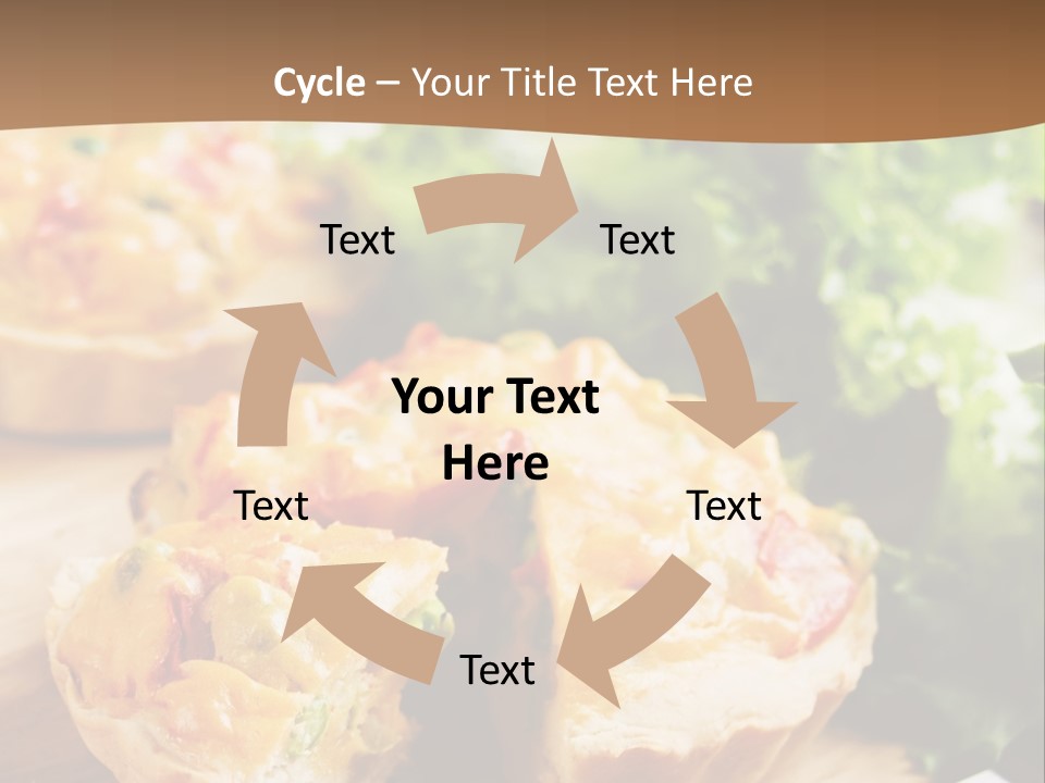 Vertical Vegetarian Food Mini Pie PowerPoint Template