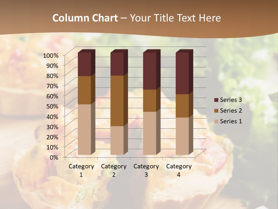 Vertical Vegetarian Food Mini Pie PowerPoint Template