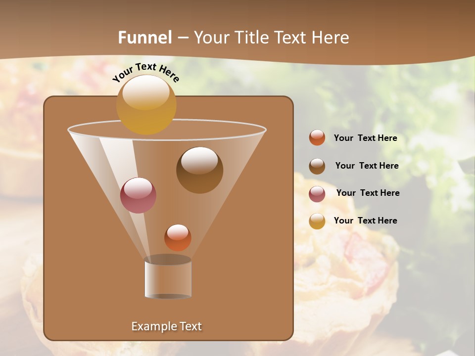 Vertical Vegetarian Food Mini Pie PowerPoint Template