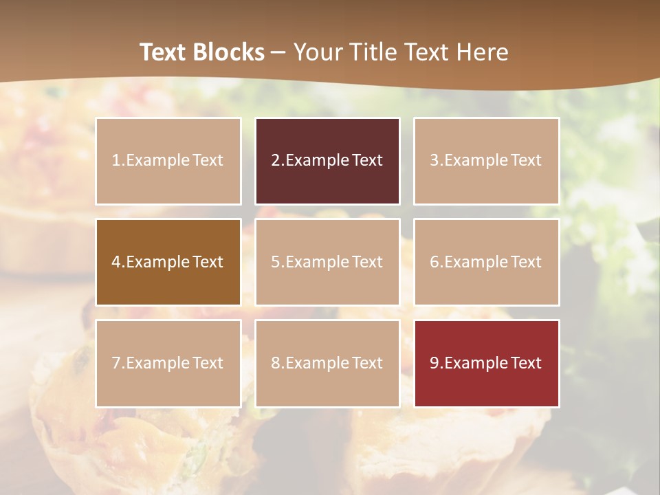 Vertical Vegetarian Food Mini Pie PowerPoint Template