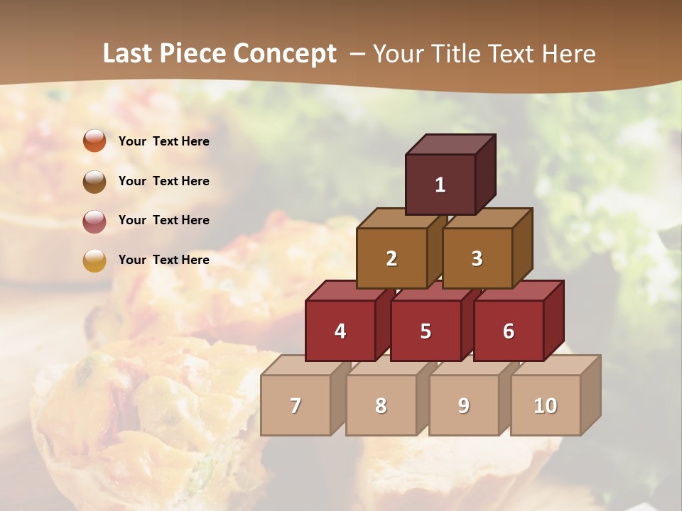 Vertical Vegetarian Food Mini Pie PowerPoint Template