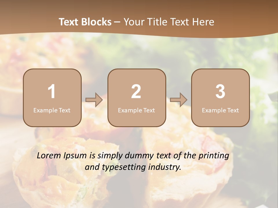 Vertical Vegetarian Food Mini Pie PowerPoint Template