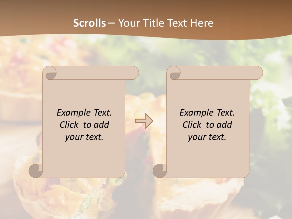 Vertical Vegetarian Food Mini Pie PowerPoint Template