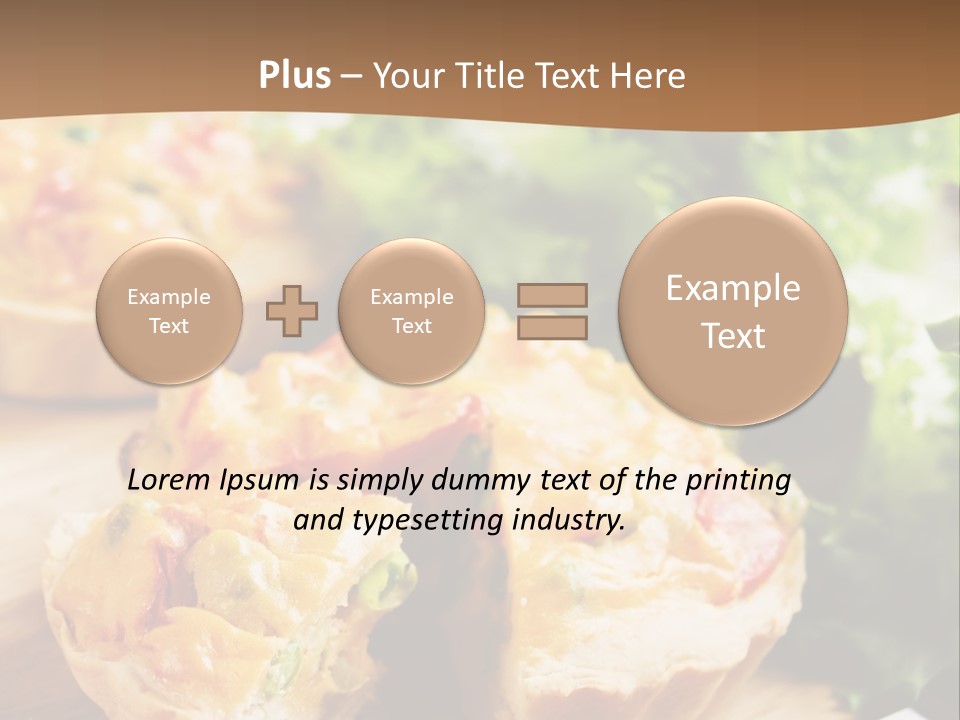 Vertical Vegetarian Food Mini Pie PowerPoint Template
