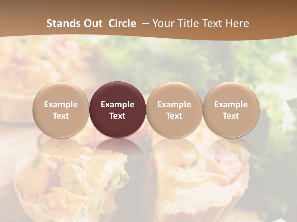 Vertical Vegetarian Food Mini Pie PowerPoint Template