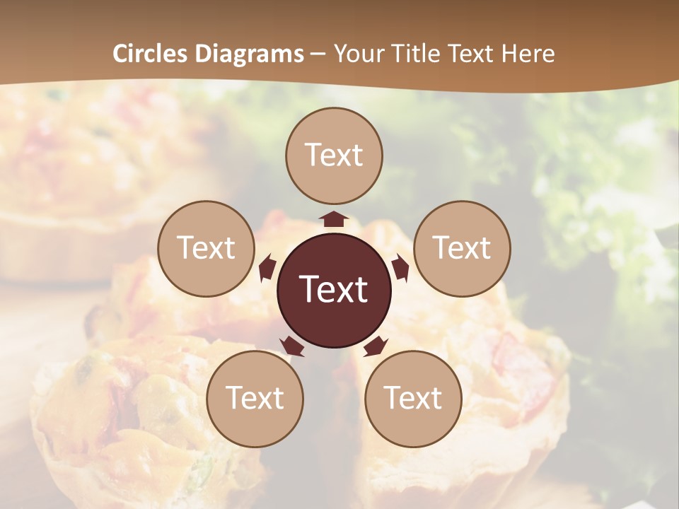 Vertical Vegetarian Food Mini Pie PowerPoint Template