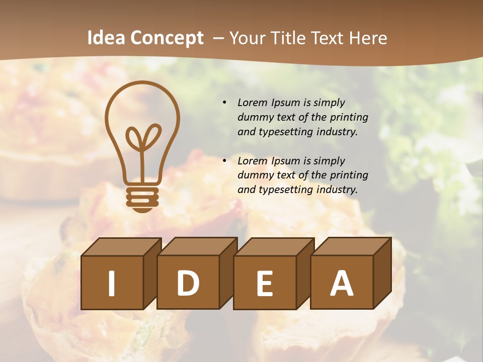 Vertical Vegetarian Food Mini Pie PowerPoint Template