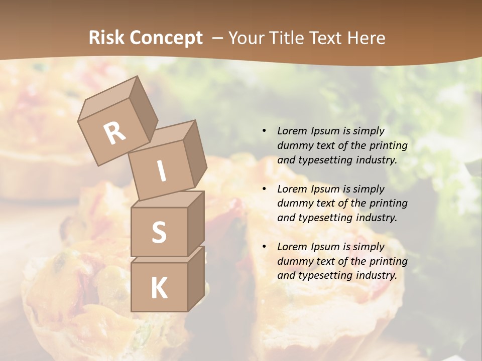 Vertical Vegetarian Food Mini Pie PowerPoint Template