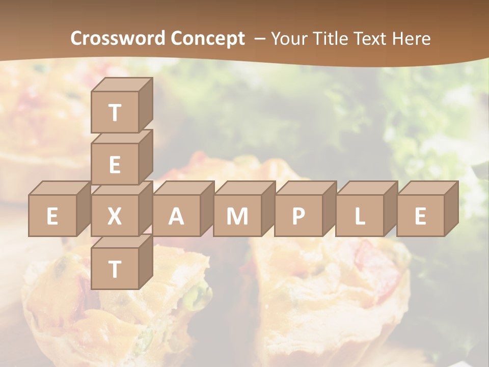 Vertical Vegetarian Food Mini Pie PowerPoint Template