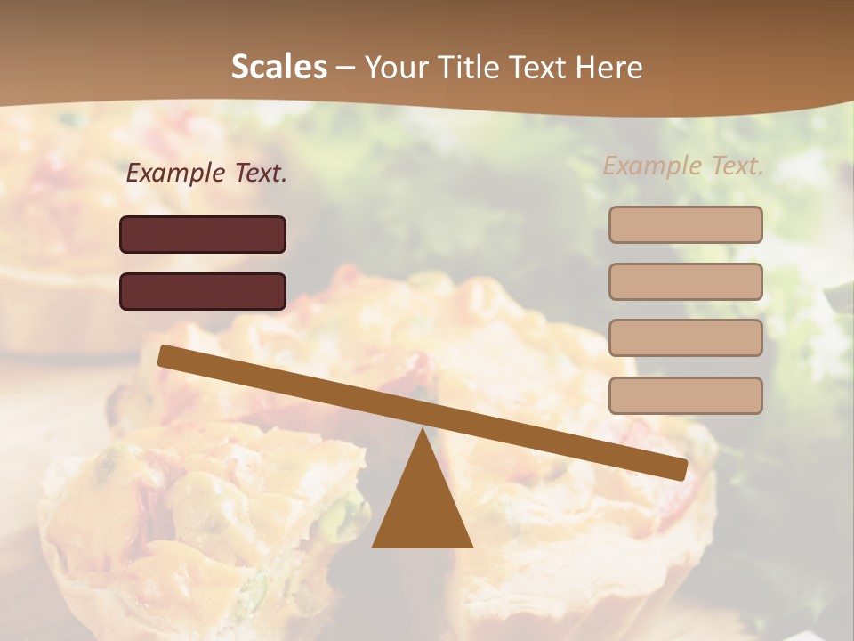 Vertical Vegetarian Food Mini Pie PowerPoint Template