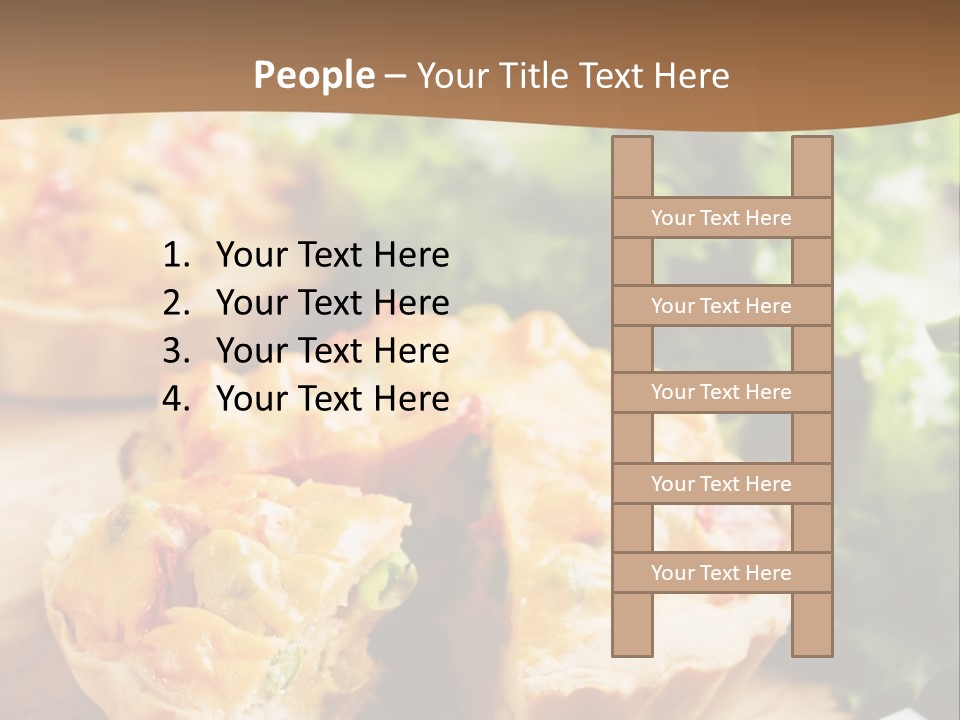 Vertical Vegetarian Food Mini Pie PowerPoint Template