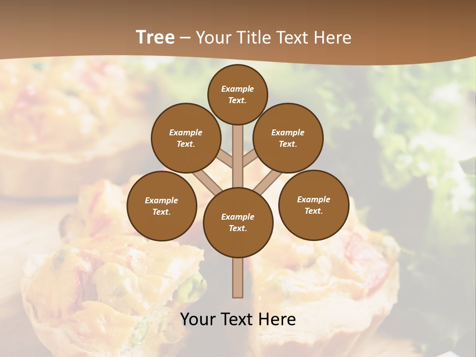 Vertical Vegetarian Food Mini Pie PowerPoint Template
