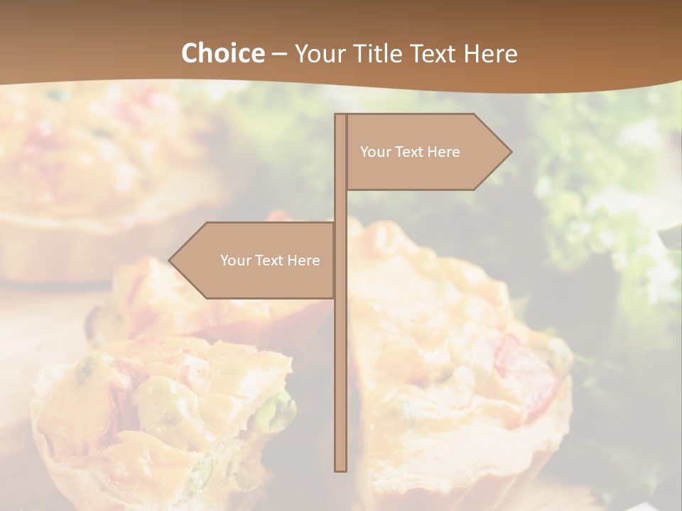 Vertical Vegetarian Food Mini Pie PowerPoint Template