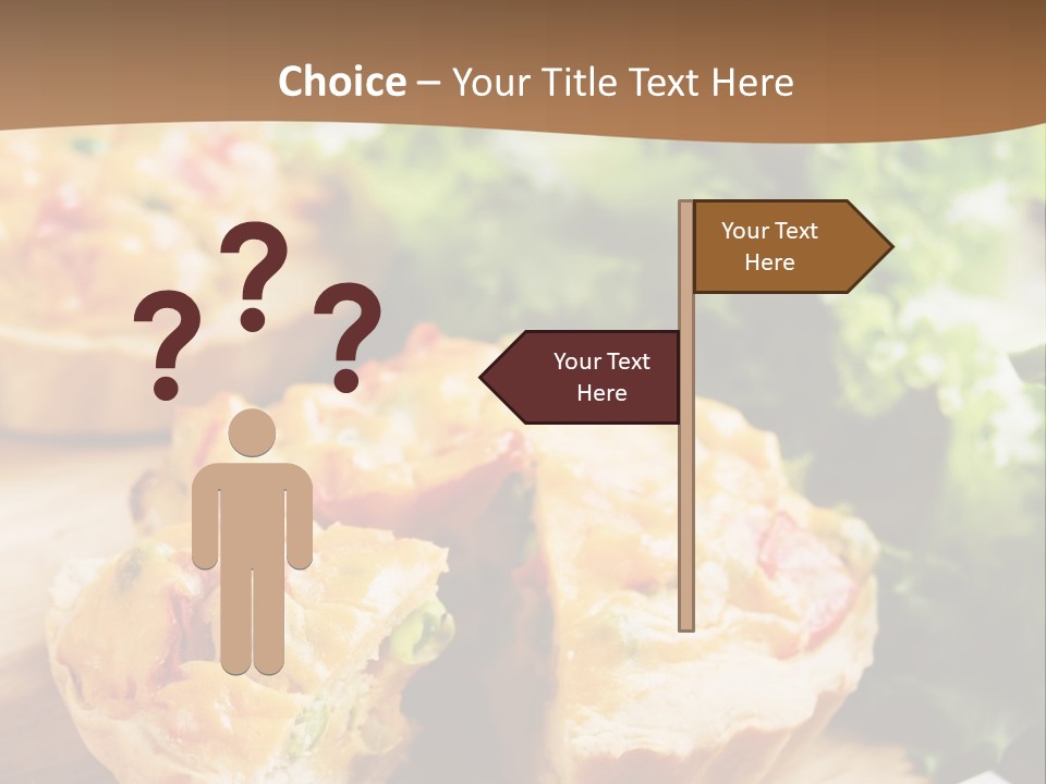 Vertical Vegetarian Food Mini Pie PowerPoint Template
