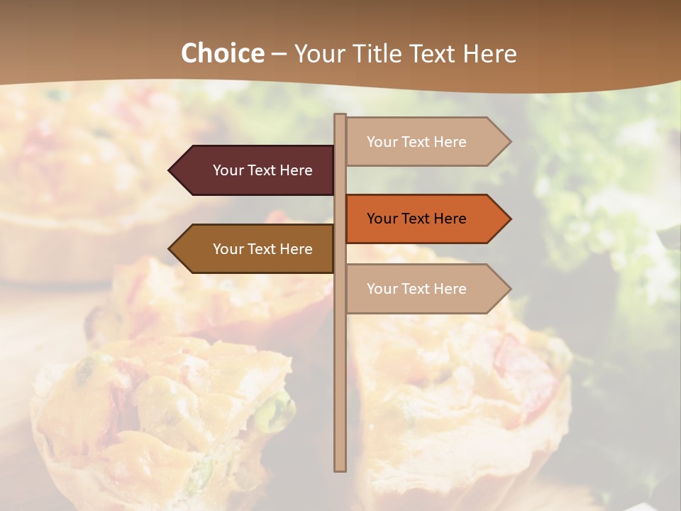 Vertical Vegetarian Food Mini Pie PowerPoint Template