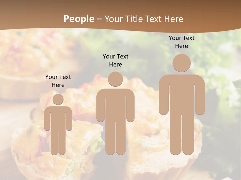 Vertical Vegetarian Food Mini Pie PowerPoint Template