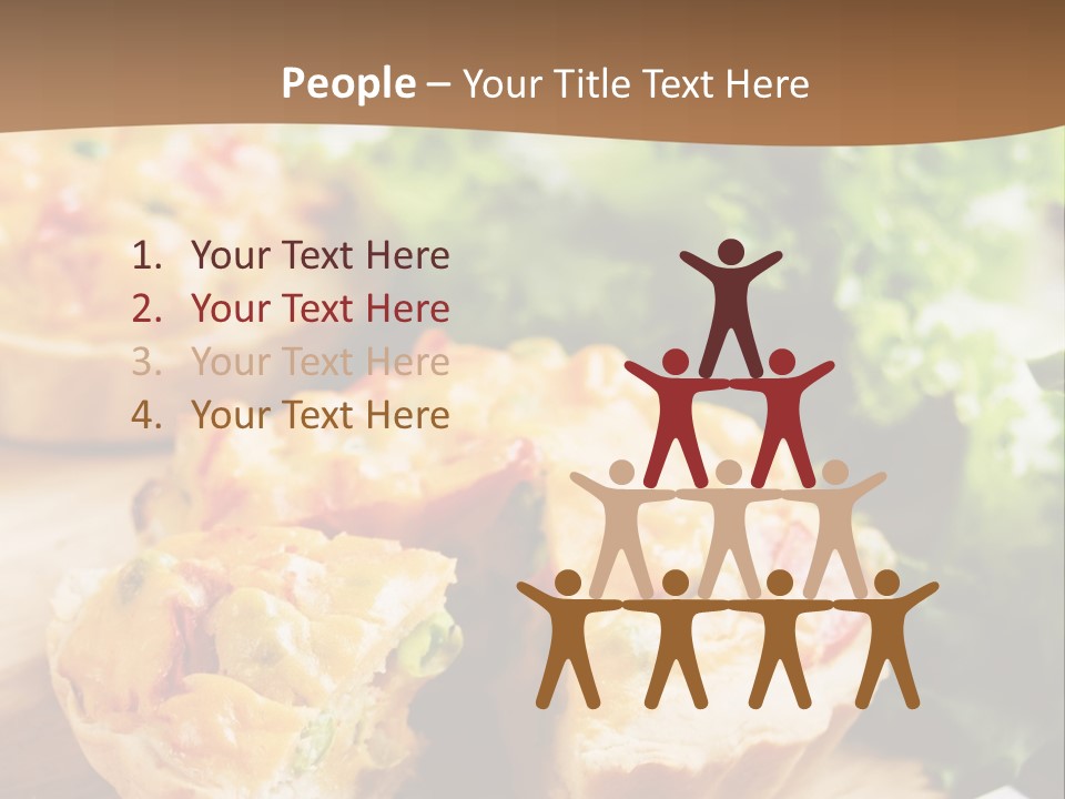 Vertical Vegetarian Food Mini Pie PowerPoint Template