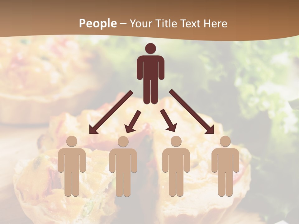 Vertical Vegetarian Food Mini Pie PowerPoint Template