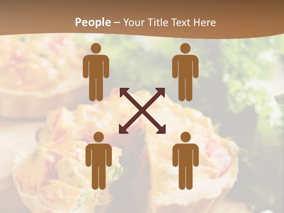 Vertical Vegetarian Food Mini Pie PowerPoint Template