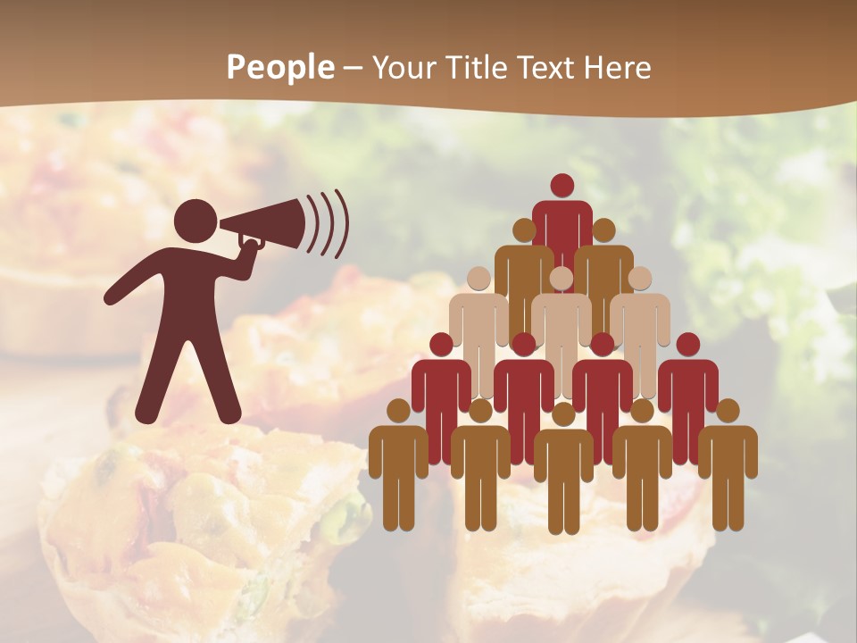 Vertical Vegetarian Food Mini Pie PowerPoint Template