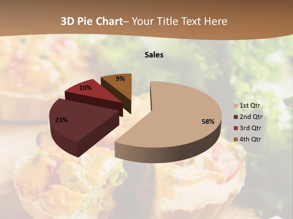 Vertical Vegetarian Food Mini Pie PowerPoint Template