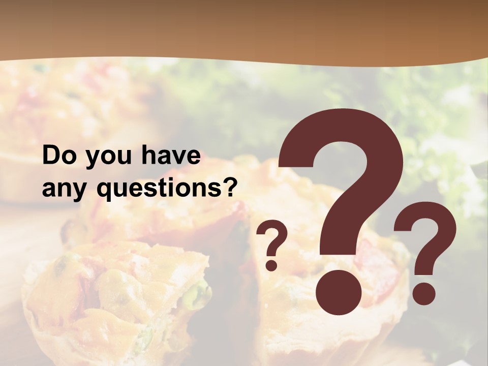 Vertical Vegetarian Food Mini Pie PowerPoint Template