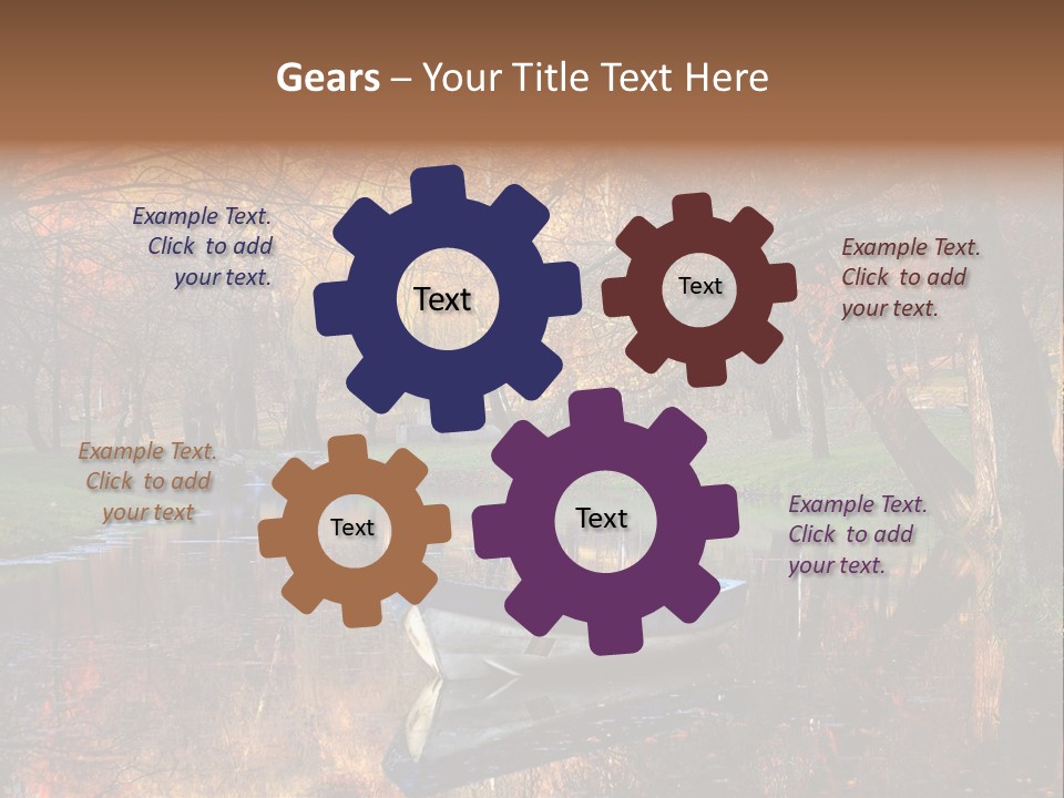 Mottled Beauty Romania PowerPoint Template