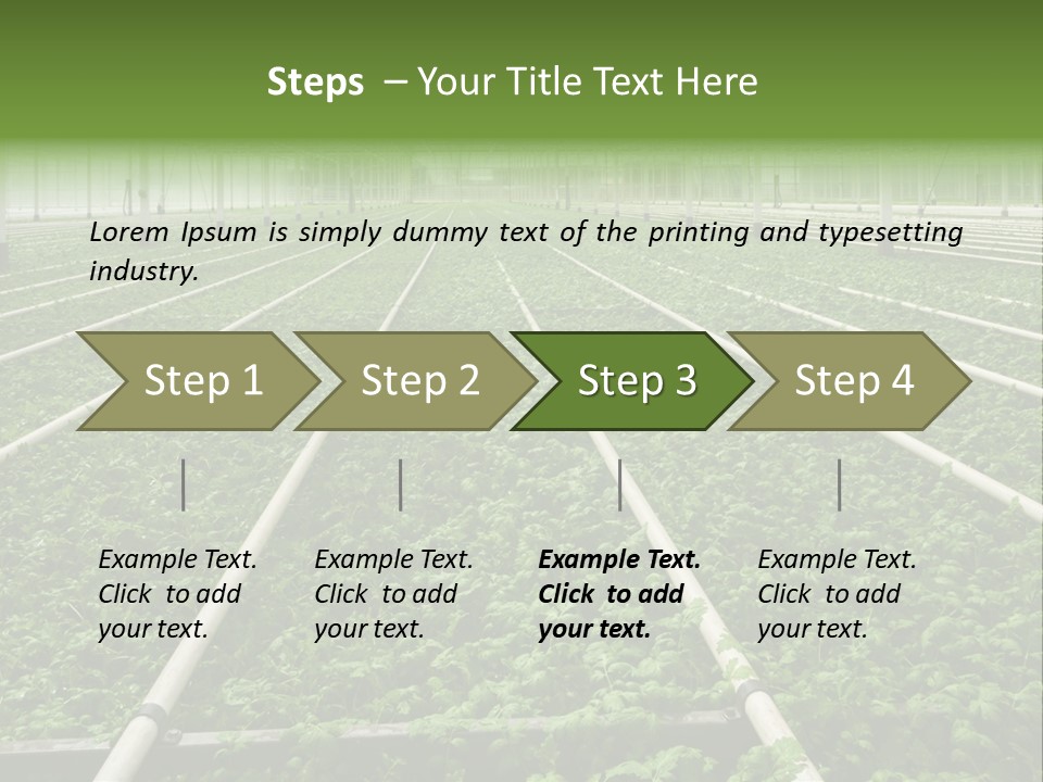 Glasshouse Plant Rows PowerPoint Template