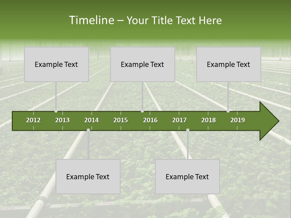 Glasshouse Plant Rows PowerPoint Template