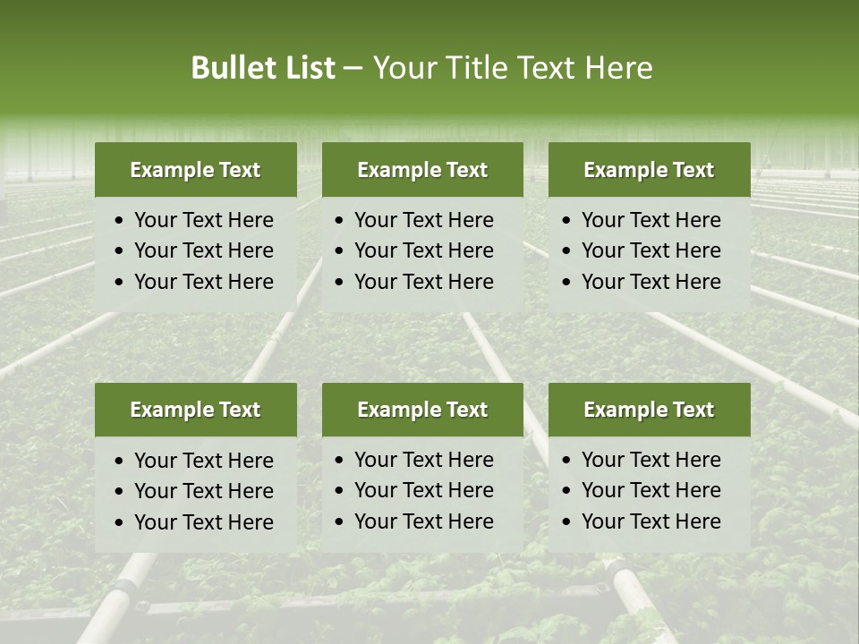 Glasshouse Plant Rows PowerPoint Template