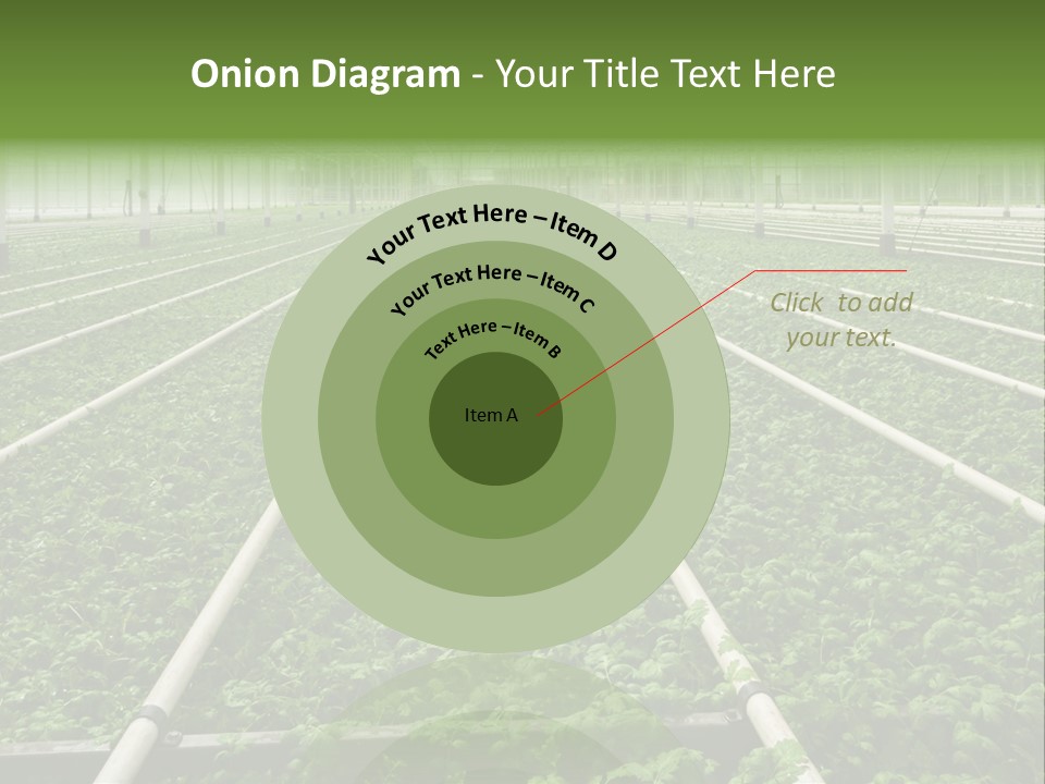 Glasshouse Plant Rows PowerPoint Template