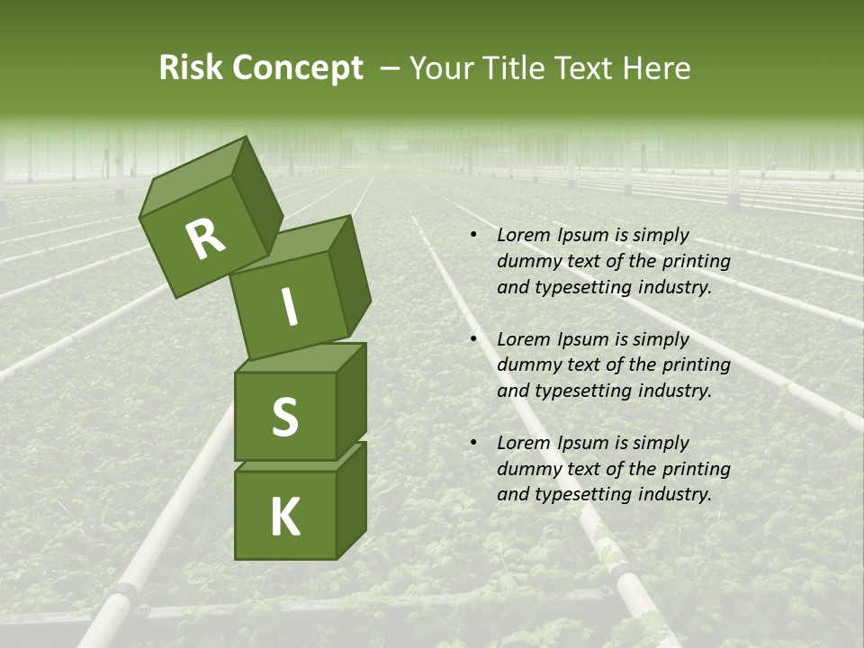 Glasshouse Plant Rows PowerPoint Template
