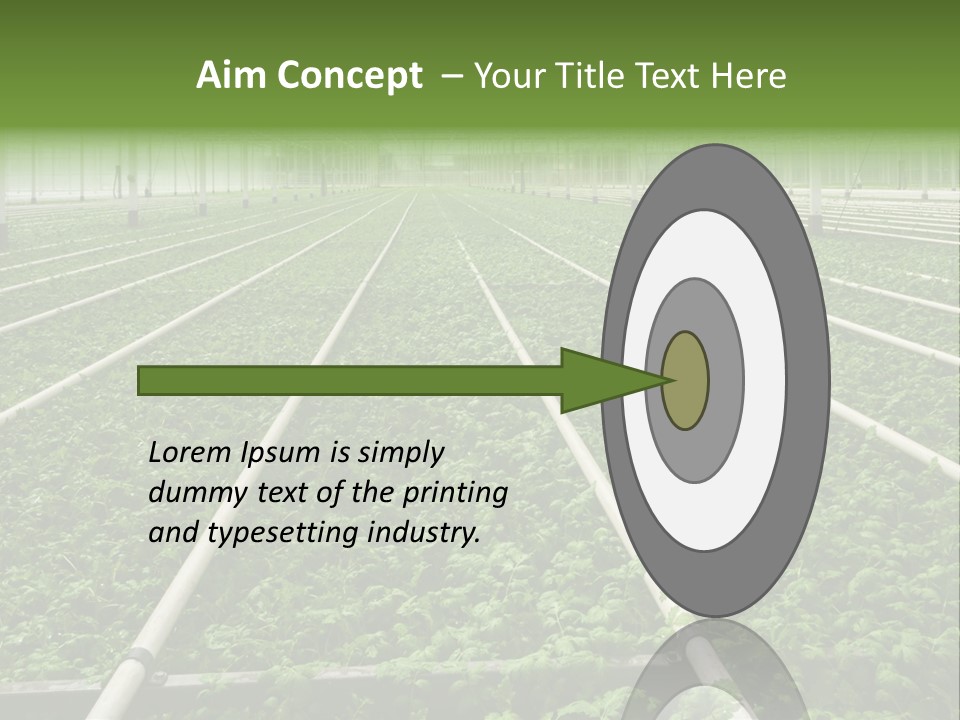 Glasshouse Plant Rows PowerPoint Template