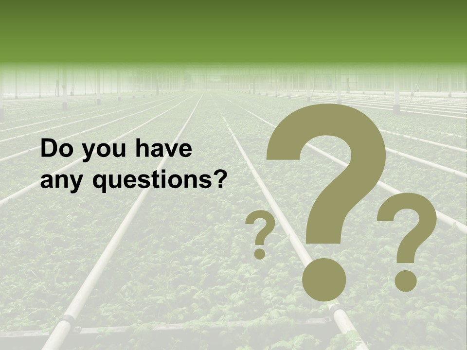 Glasshouse Plant Rows PowerPoint Template