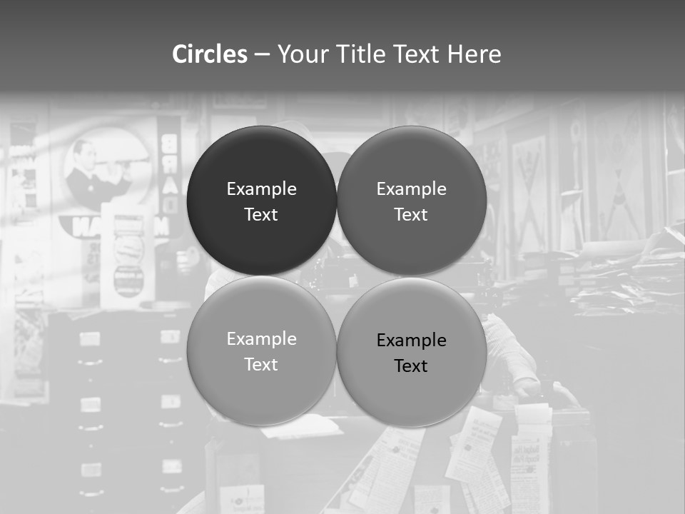 Sitting Businessmen Thinking PowerPoint Template