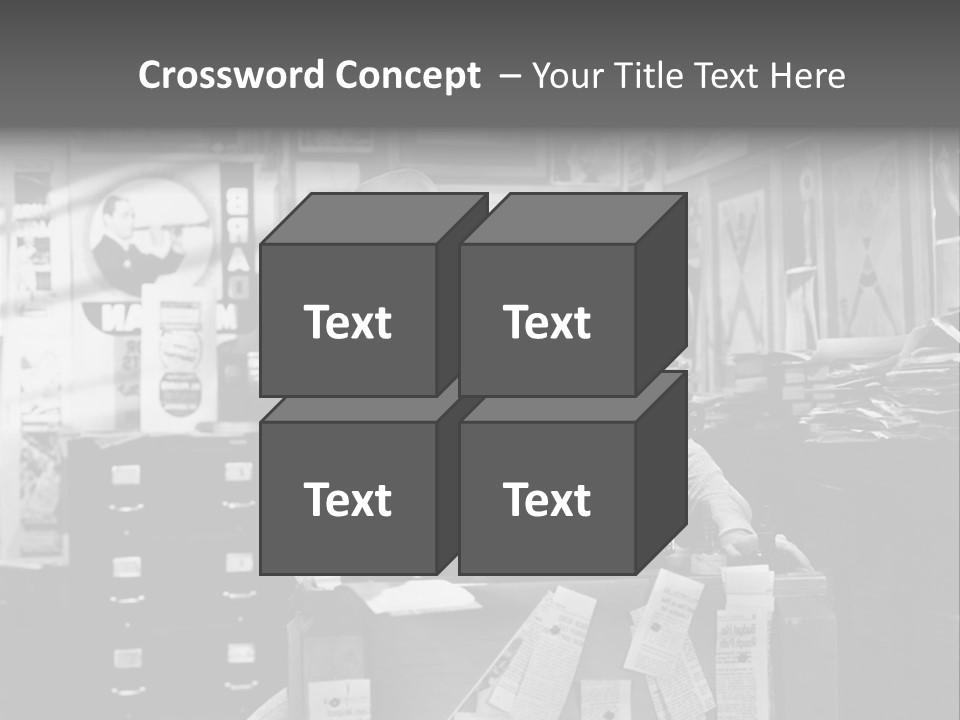 Sitting Businessmen Thinking PowerPoint Template