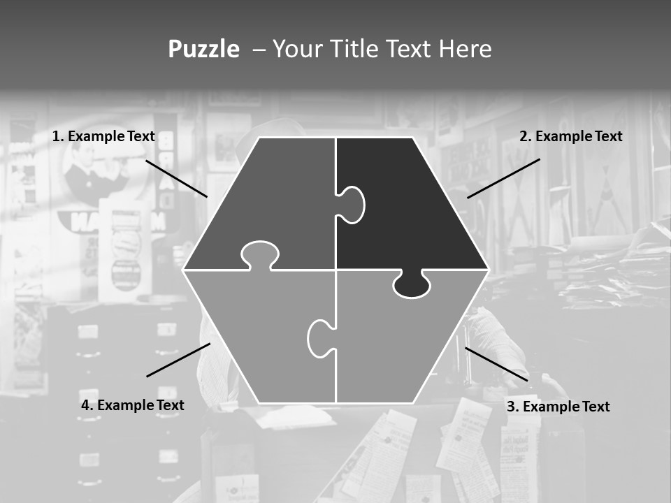 Sitting Businessmen Thinking PowerPoint Template