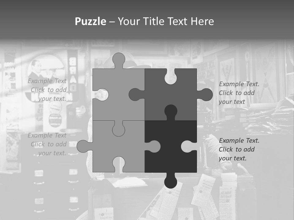 Sitting Businessmen Thinking PowerPoint Template