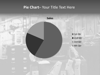 Sitting Businessmen Thinking PowerPoint Template