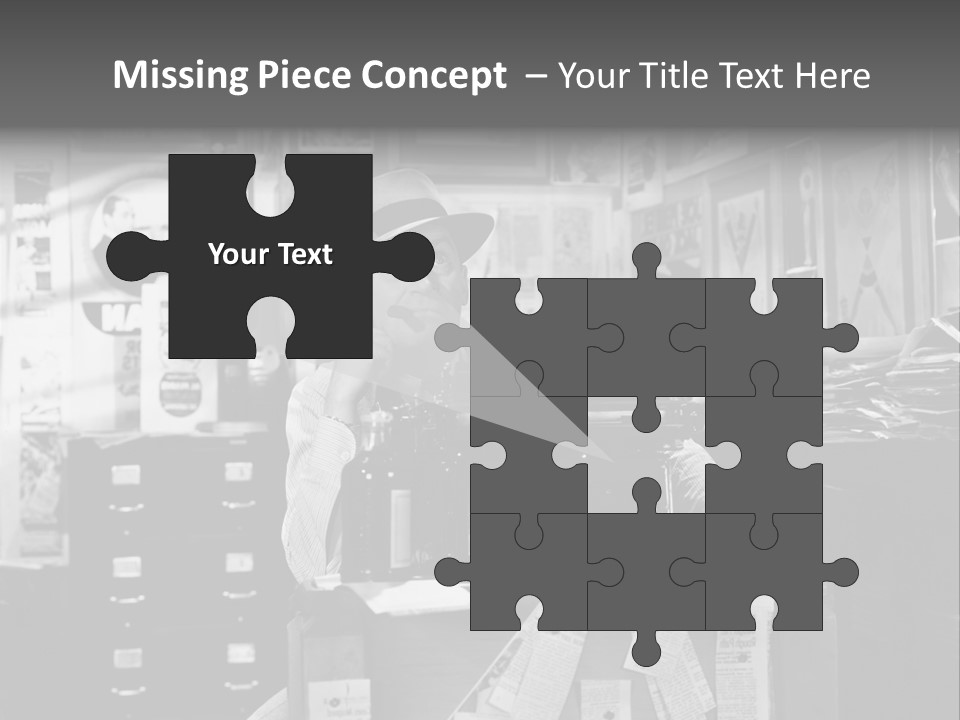 Sitting Businessmen Thinking PowerPoint Template