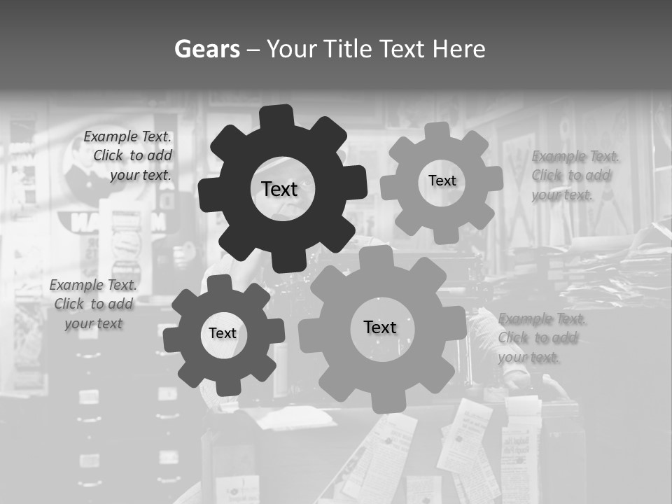 Sitting Businessmen Thinking PowerPoint Template