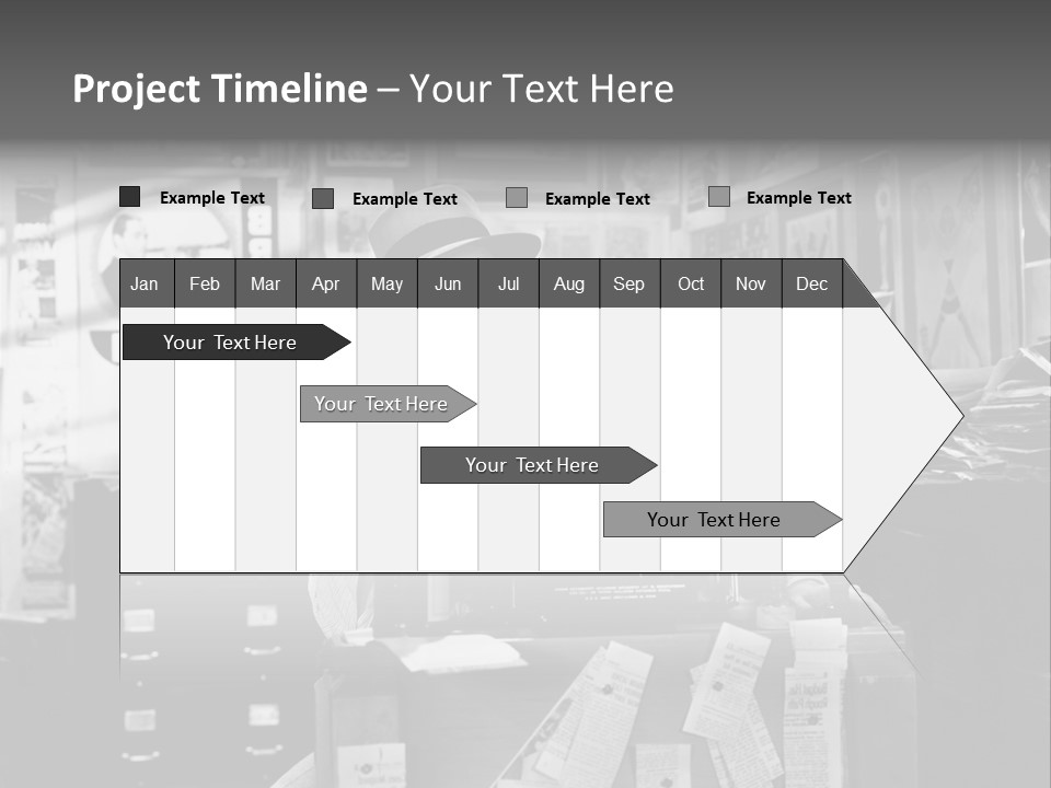 Sitting Businessmen Thinking PowerPoint Template