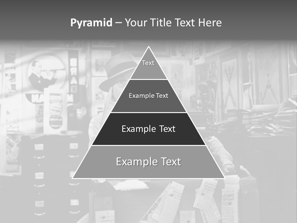 Sitting Businessmen Thinking PowerPoint Template