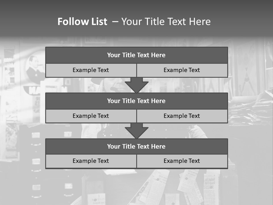 Sitting Businessmen Thinking PowerPoint Template
