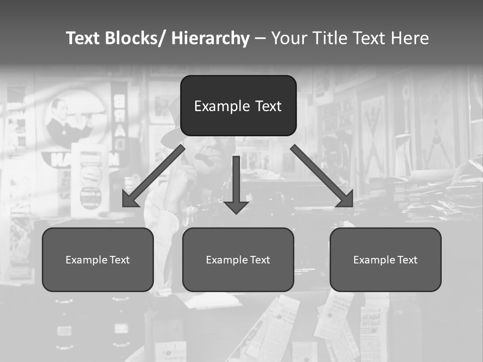 Sitting Businessmen Thinking PowerPoint Template
