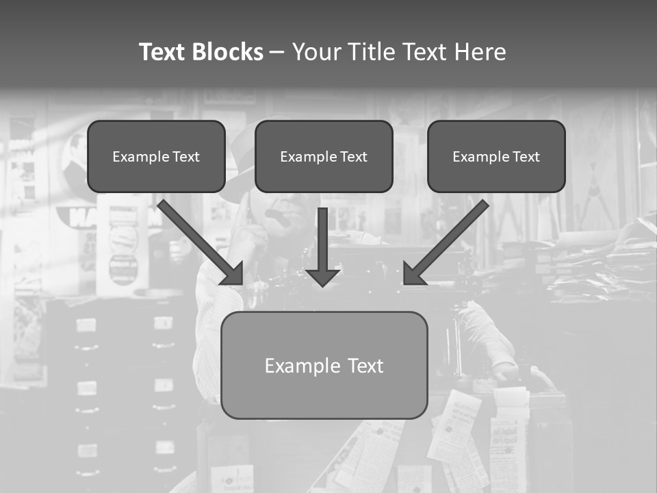 Sitting Businessmen Thinking PowerPoint Template